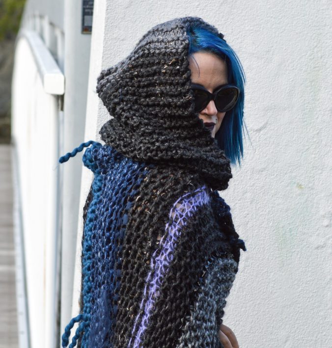Custom knit wrap on Etsy
